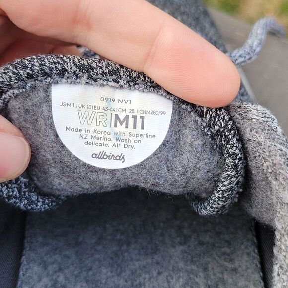 Allbirds Men's Wool Runners Natural Gray size 11 - Picture 6 of 6